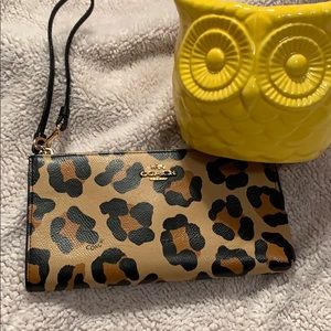 Coach Leopard Wristlet